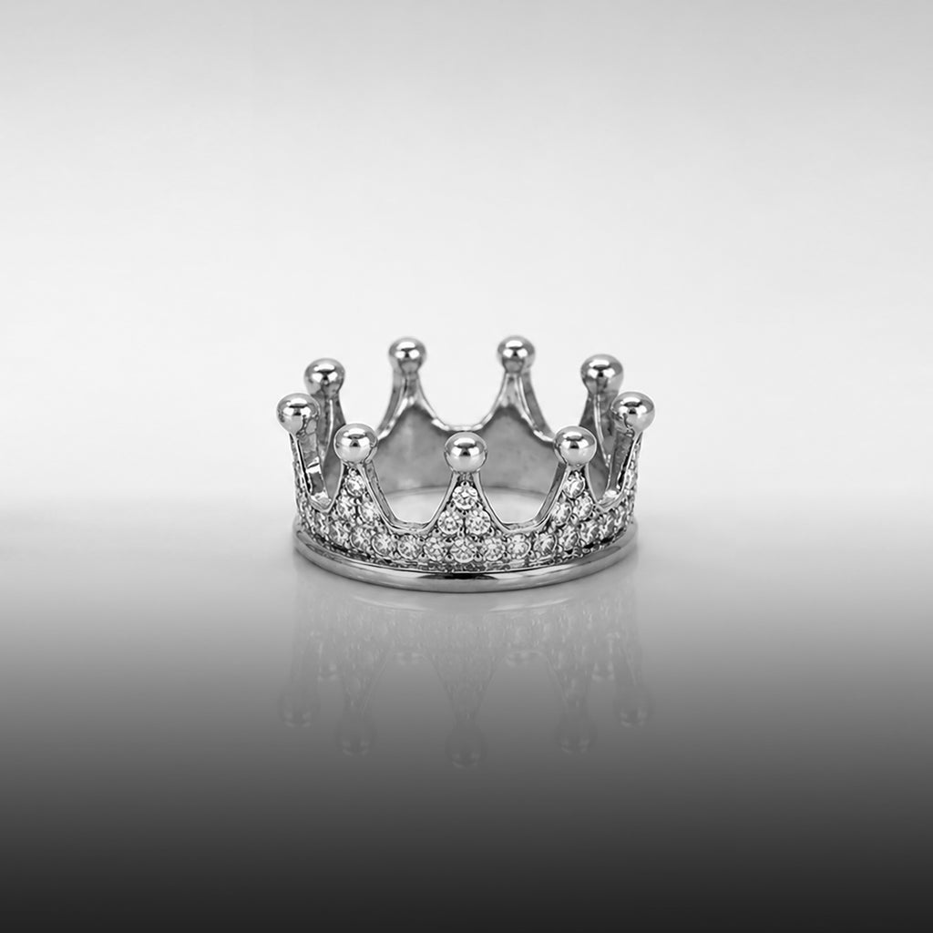 9 point diamond crown bands in 14k