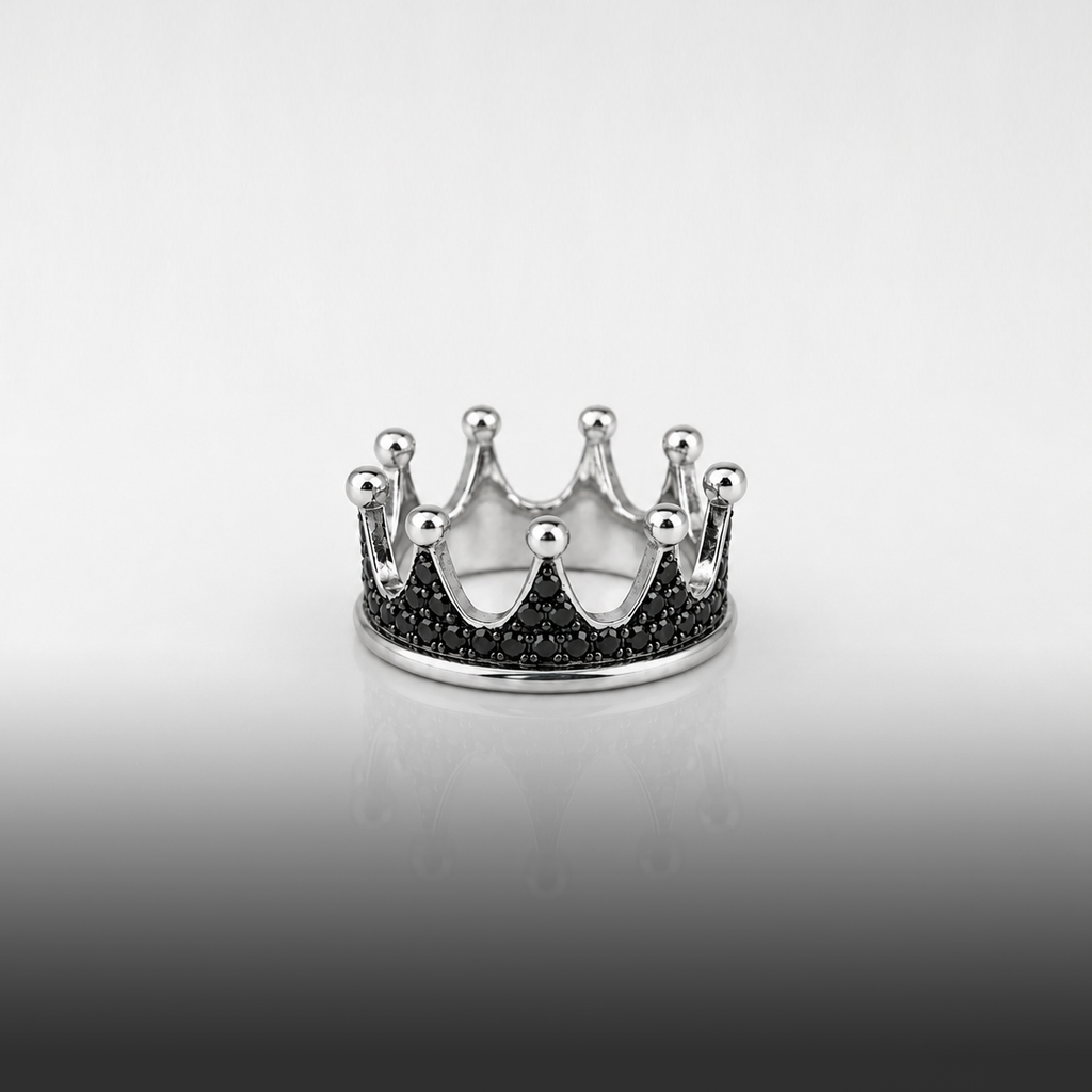9 point diamond crown bands in 14k