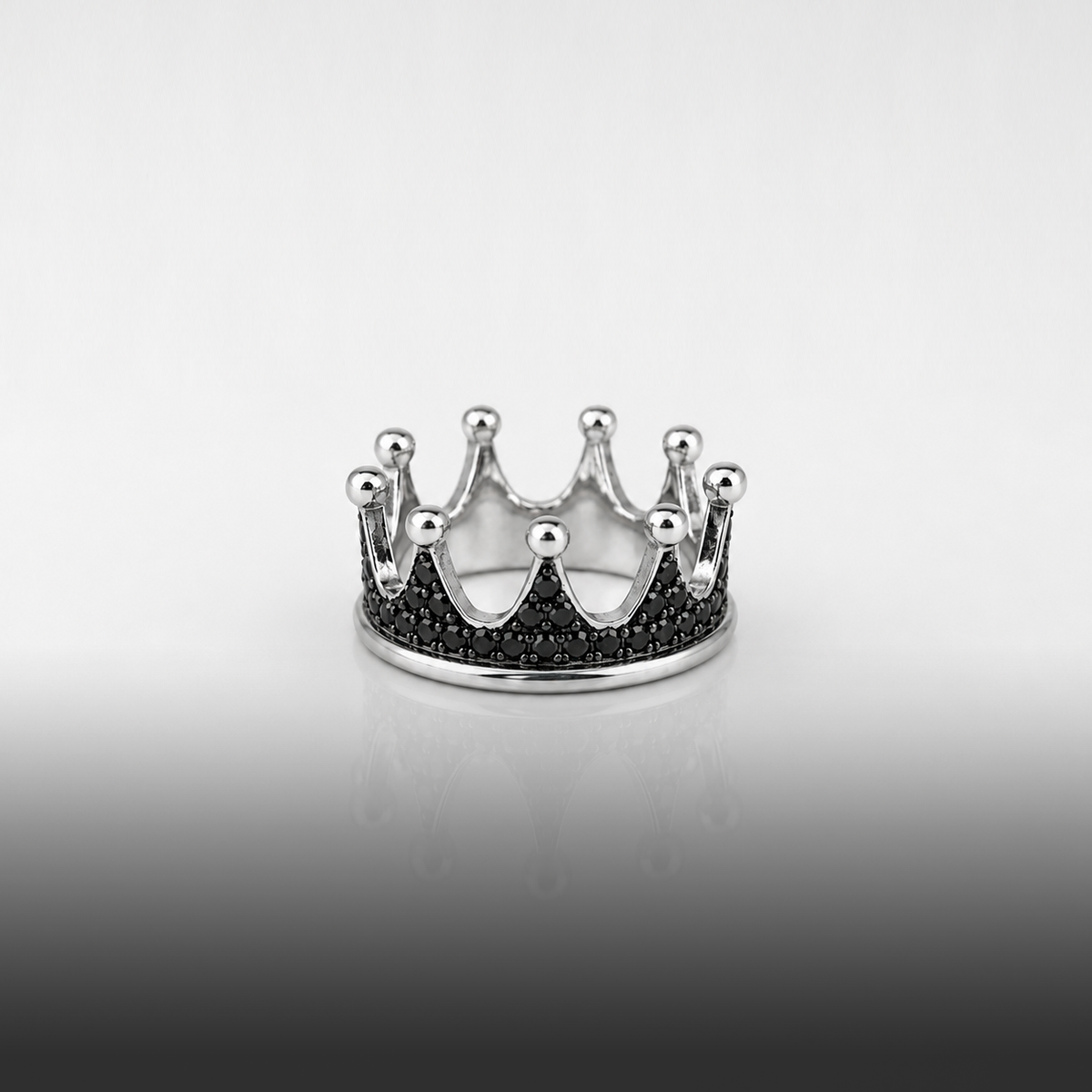 9 point diamond crown bands in 14k