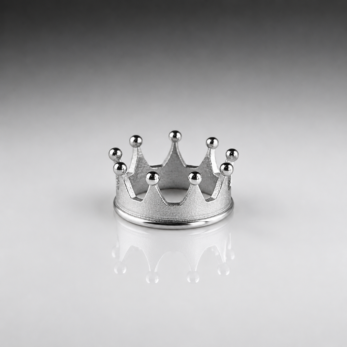 9 point crown bands in silver