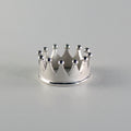 12 point crown bands in silver