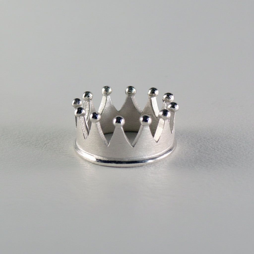 12 point crown bands in silver