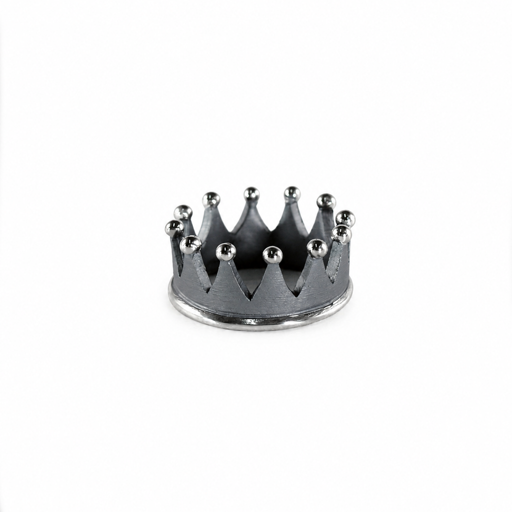 12 point crown bands in silver