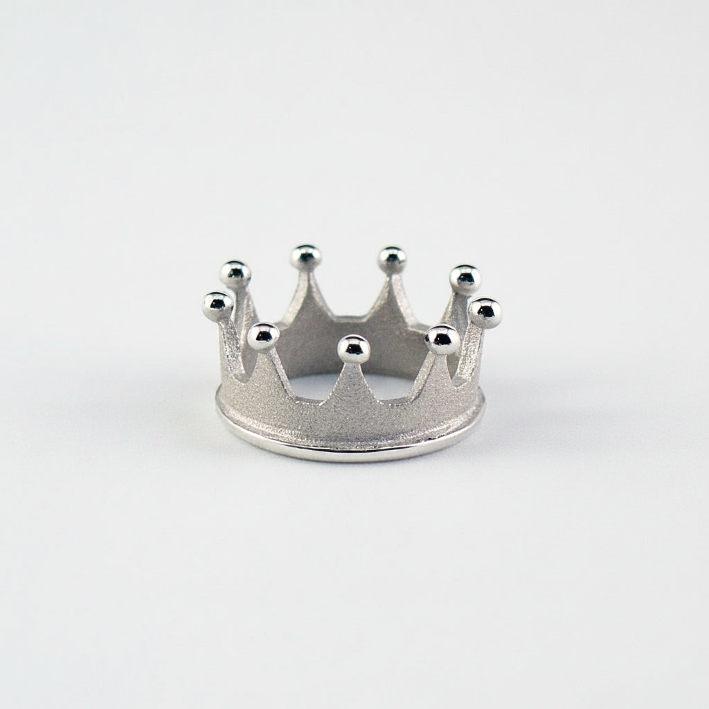 9 point crown bands in silver